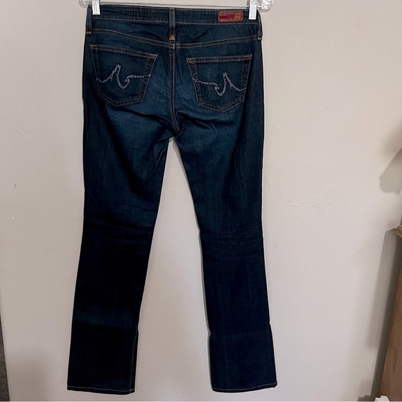 AG Adriano Goldschmied The Kiss Low Rise Dark Indigo Bootcut Denim Jeans - Picture 9 of 12